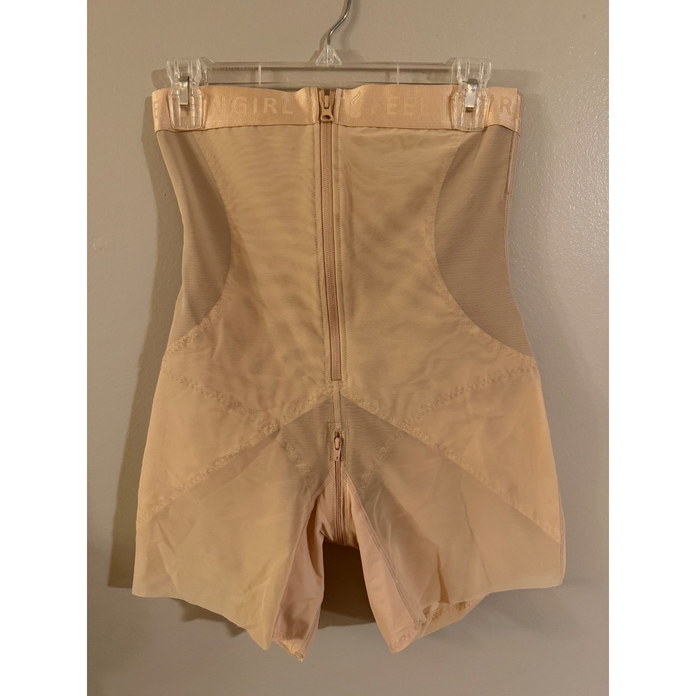 FeelinGirl Womens High Waisted Shapewear‎ Shorts Tummy Control Beige Large
